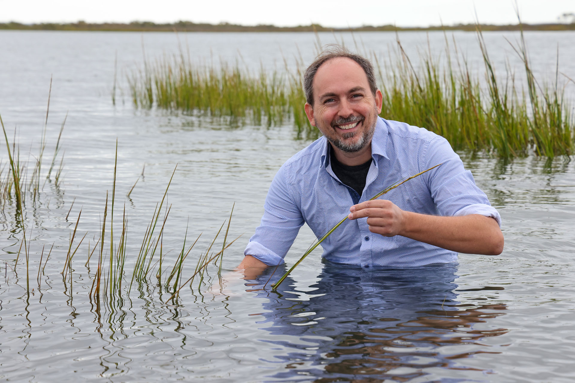 Associate Professor David Johnson’s research focuses on the impacts of global change on coastal species and has garnered national attention. (Photo by John Wallace)